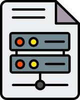 Server Line Filled Icon vector