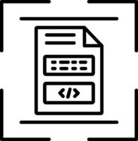 Document Scan Line Filled Icon vector