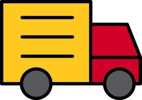 Truck Line Filled Icon vector