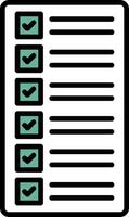 List Line Filled Icon vector