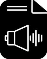 Audio File Glyph Icon vector