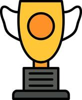 Trophy Line Filled Icon vector