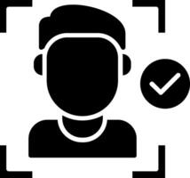 Face Detection Glyph Icon vector