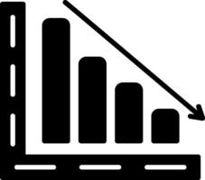 Bar Chart Glyph Icon vector