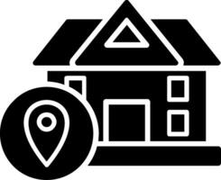 Location Glyph Icon vector