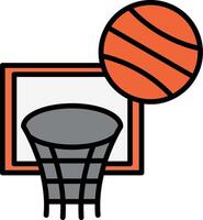 baloncesto línea lleno icono vector