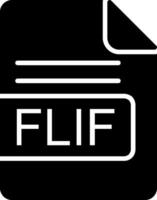 FLIF File Format Glyph Icon vector