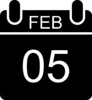 February Glyph Icon vector