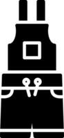 Dungarees Glyph Icon vector