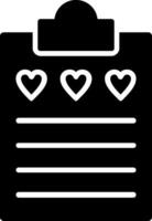 Wish List Glyph Icon vector