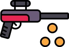 Paintbal Line Filled Icon vector