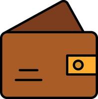 Wallet Line Filled Icon vector