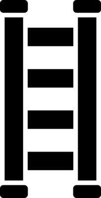 Step Ladder Glyph Icon