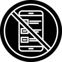 Prohibited Sign Glyph Icon vector