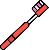 Toothbrush Line Filled Icon vector