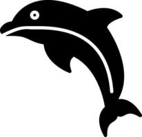 icono de glifo de delfín vector