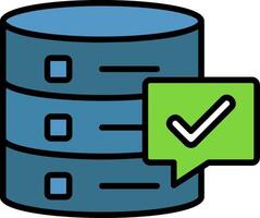 Data Quality Line Filled Icon vector