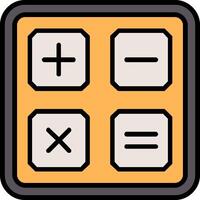 Calculator Line Filled Icon vector