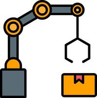 Mechanical Arm Line Filled Icon vector