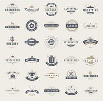 Vintage Logos Design Templates Set. design elements vector