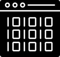 Binary Glyph Icon vector