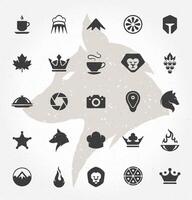 Retro Hand Drawn Objects and Icons Design Elements vector