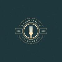 Restaurant Shop Design Element in Vintage Style for Logotype vector