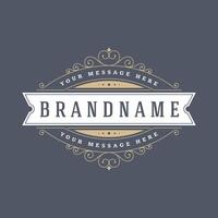 Retro Vintage Insignias or Logotypes set design elements vector