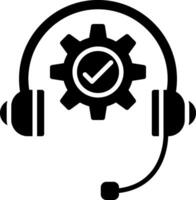 Technical Support Glyph Icon vector