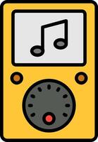 Music Player Line Filled Icon vector