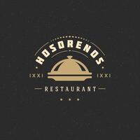 Restaurant Cloche Design Element vector