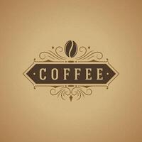 Coffee Shop Logo Design Element vector