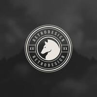 Retro Horse Vintage Insignia or Logotype vector