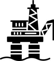 Drilling Rig Glyph Icon vector