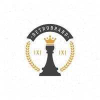 Chess Design Element in Vintage Style vector