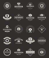 Photography Logos, Badges and Labels Design vector