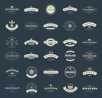 Retro Vintage Logotypes or insignias set vector