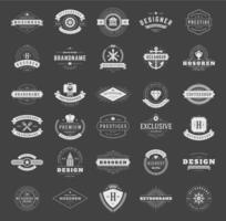 Retro Vintage Logotypes or insignias set vector