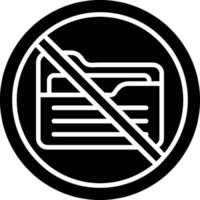 prohibido firmar glifo icono vector