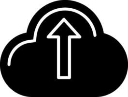 Cloud Uploading Glyph Icon vector