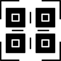 icono de glifo de código qr vector