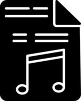 Music File Glyph Icon vector