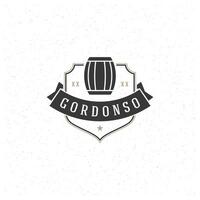 Beer Logotype Design Element in Vintage Style Badge vector