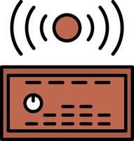 Sound System Line Filled Icon vector