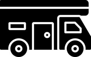 Camper Glyph Icon vector