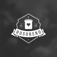 Bakery shop Logotype Design Element in Vintage Style Badge vector