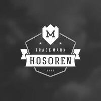 Mountain Design Element in Vintage Style for Logo vector