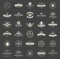 Vintage Logos Design Templates Set. vector