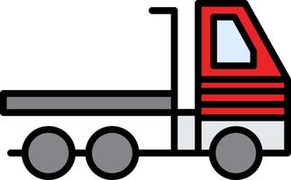 Trailer Line Filled Icon vector