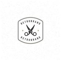 Barber Shop Design Element in Vintage Style for Logo vector